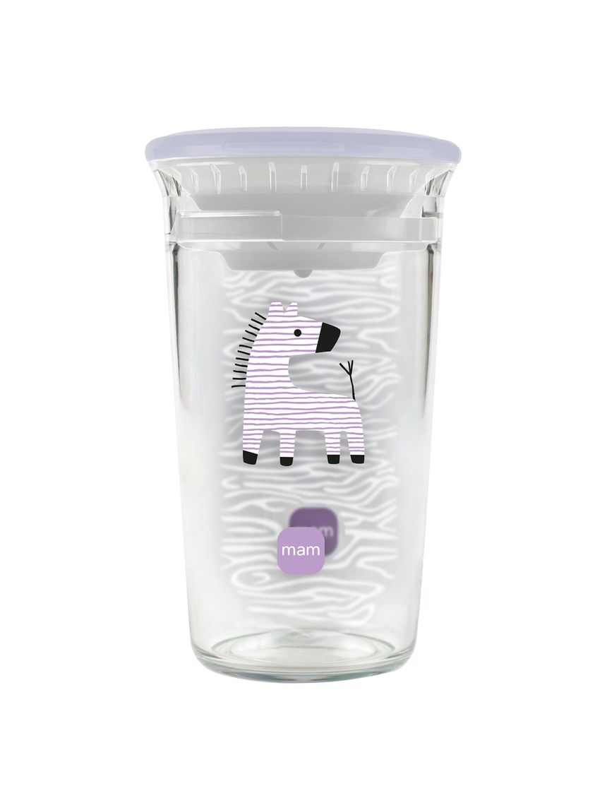 Tazza bambini easy to drink cup 360° (290 ml), 8m+ con valvola antigoccia, rosa - mam