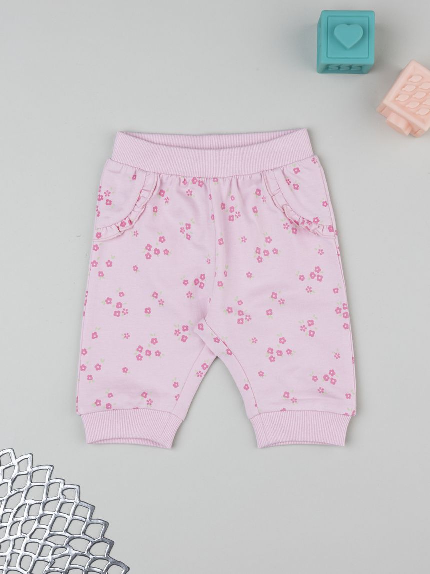 Pantalone bimba rosa allover