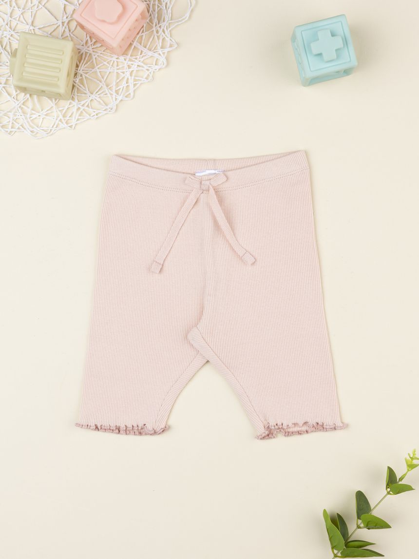 Legging 3/4 bimba rosa costina