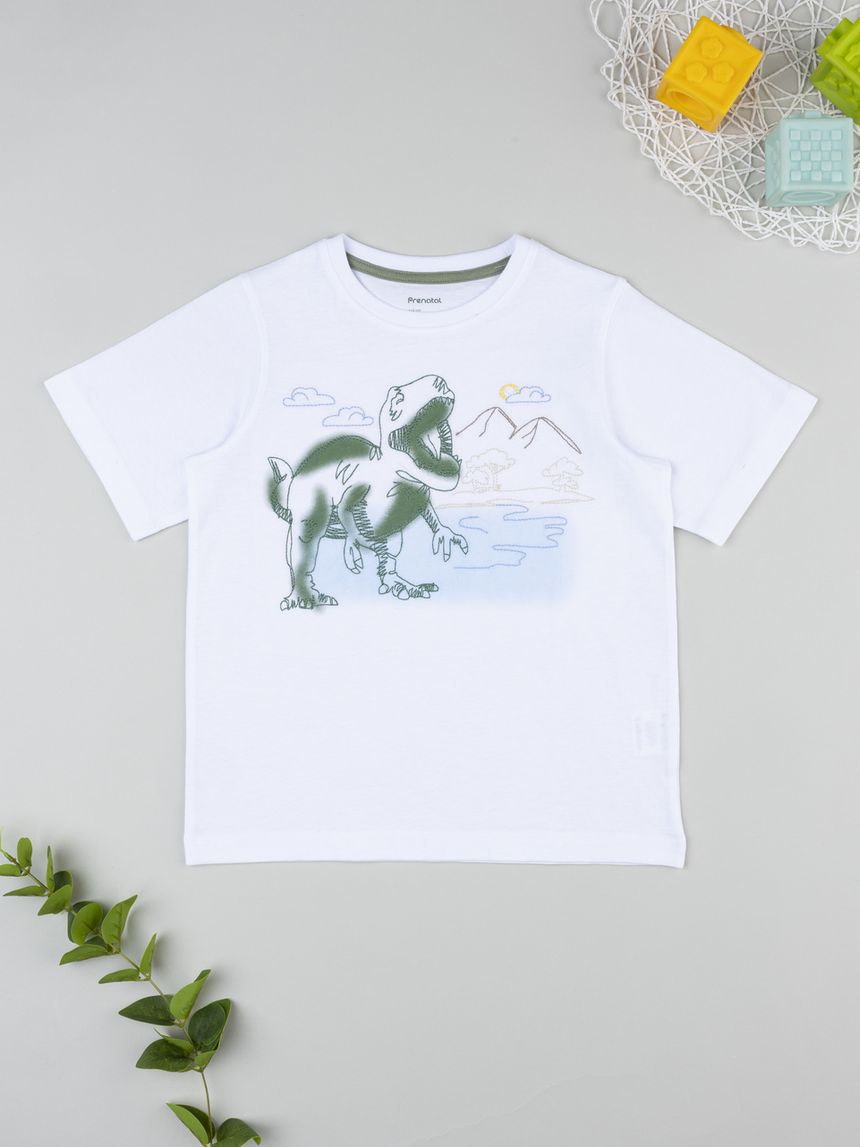 T-shirt bimbo bianca stampata