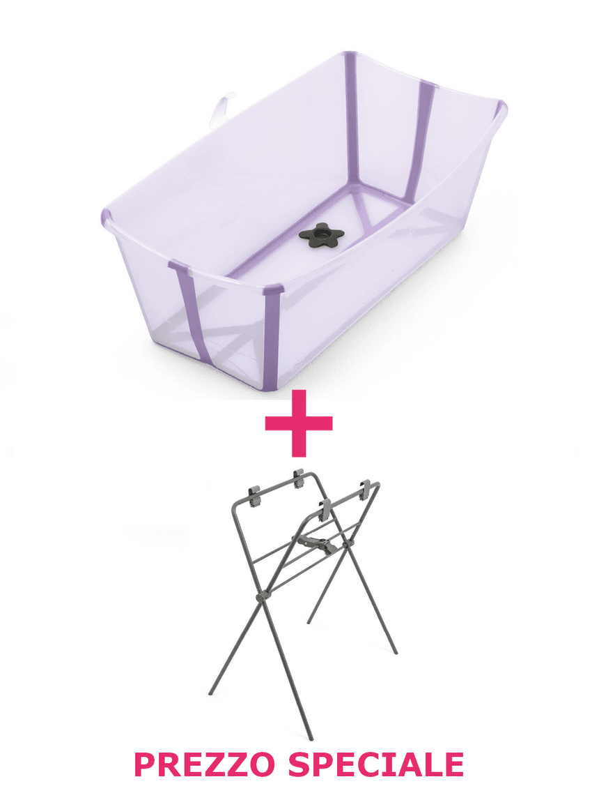 Flexi bath lavender + supporto per flexi bath a un prezzo speciale - stokke®