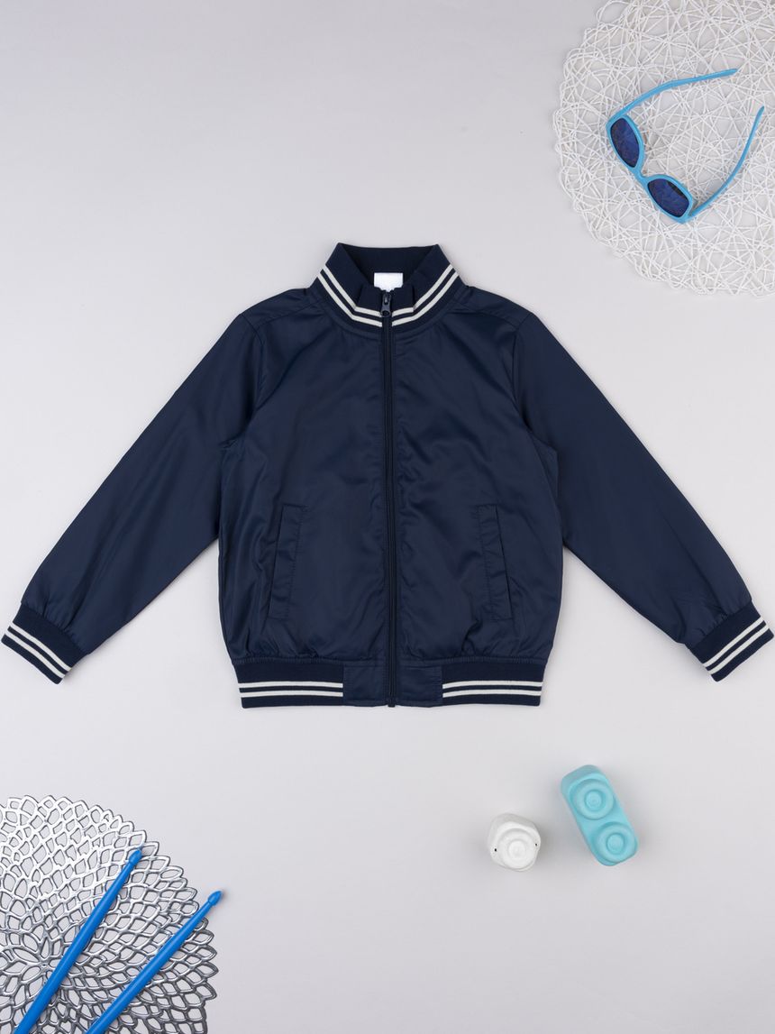 Bomber antivento bambino blu