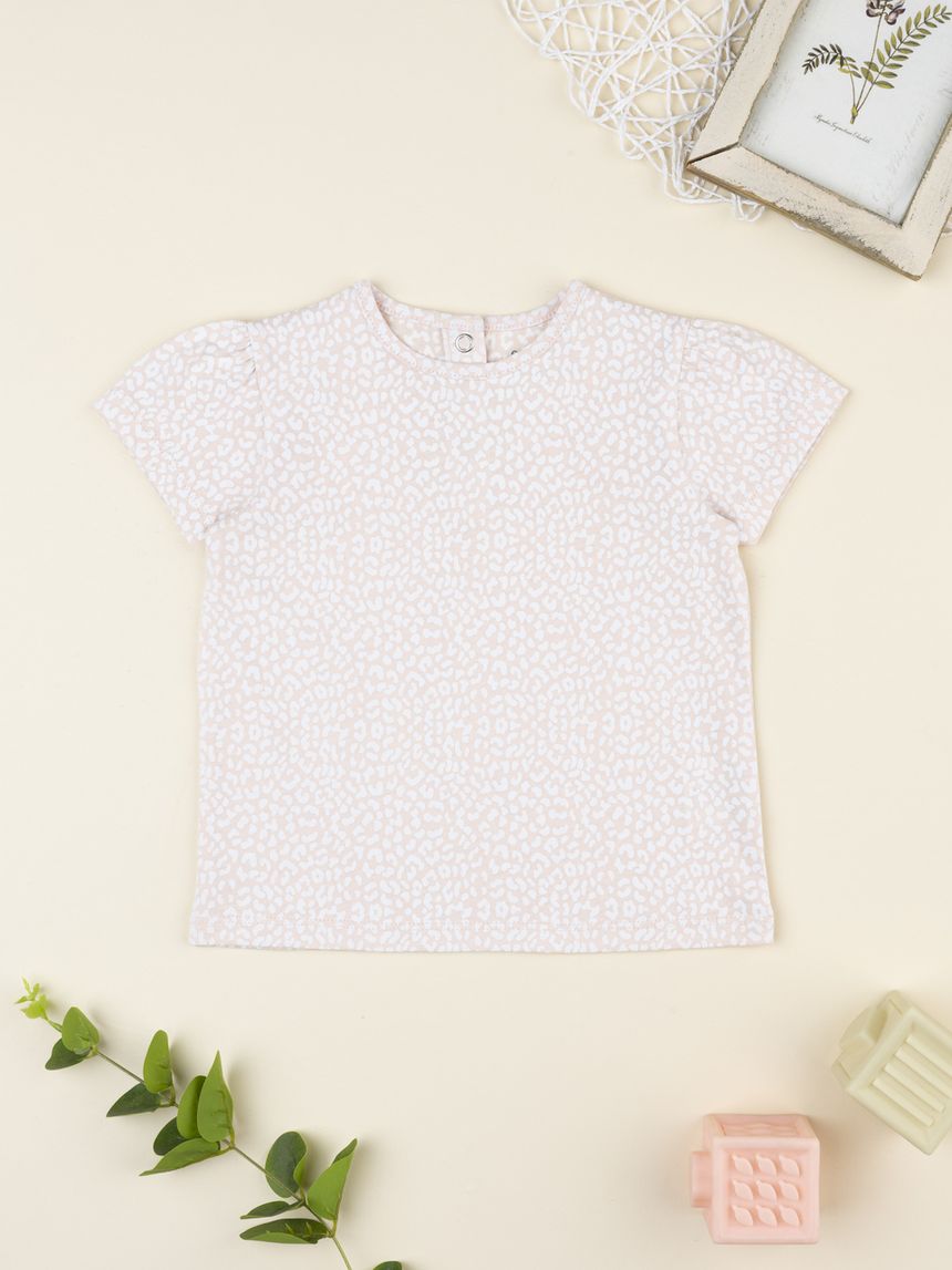 T-shirt bimba macula rosa
