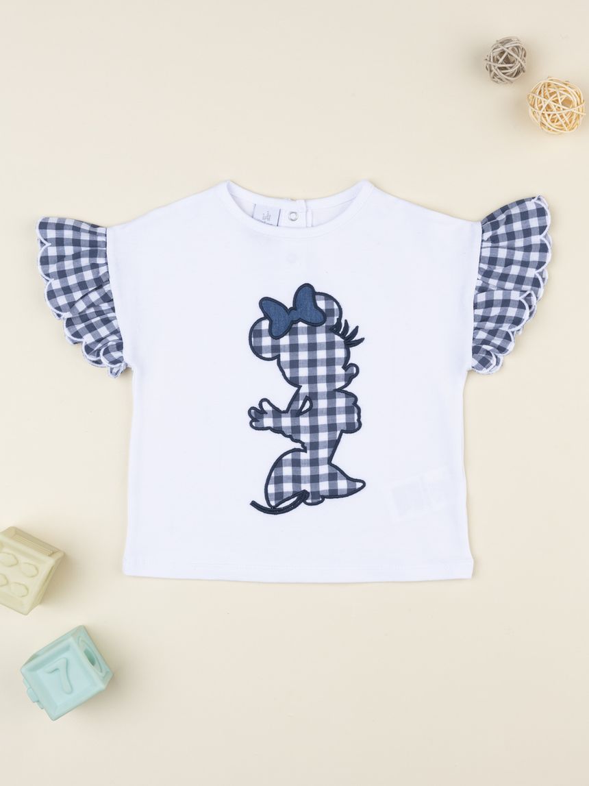 T-shirt bimba bianca minnie