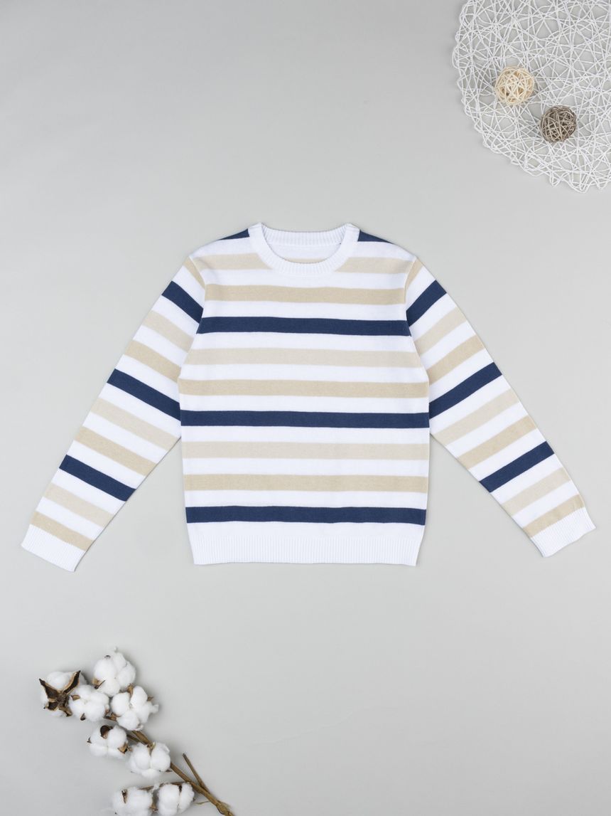 Maglia bambino rigata tricolor