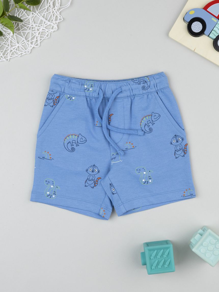 Shorts bimbo blu giungla