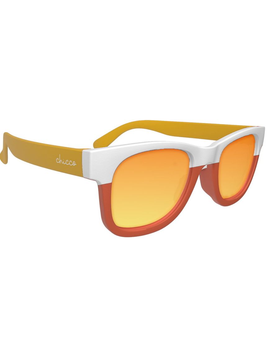 Occhiale da sole rosso con lenti a specchio 24m+ - chicco
