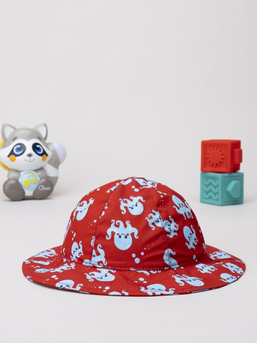 Cappello mare bimbo rosso