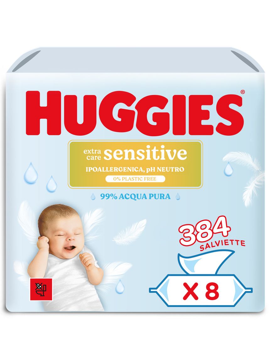 Salviette extra care sensitive 8x48 pezzi - huggies
