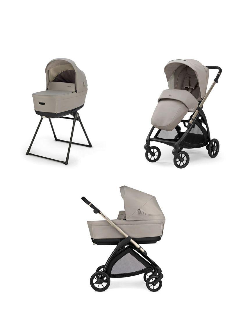 Electa system duo colore battery beige con telaio iridio black - inglesina