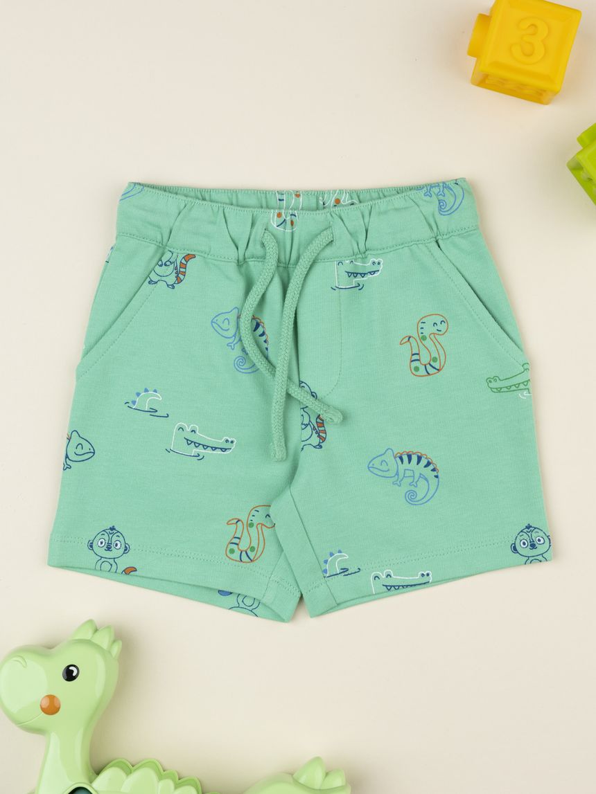 Short bimbo verdi giungla