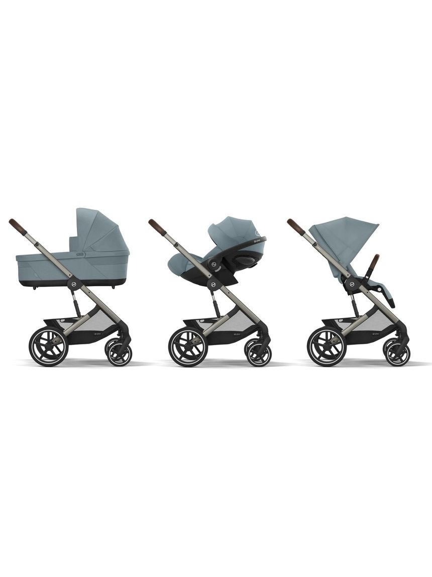 Trio balios s lux tpe stormy blue nav cots cloud g pls blue+adattatori- cybex