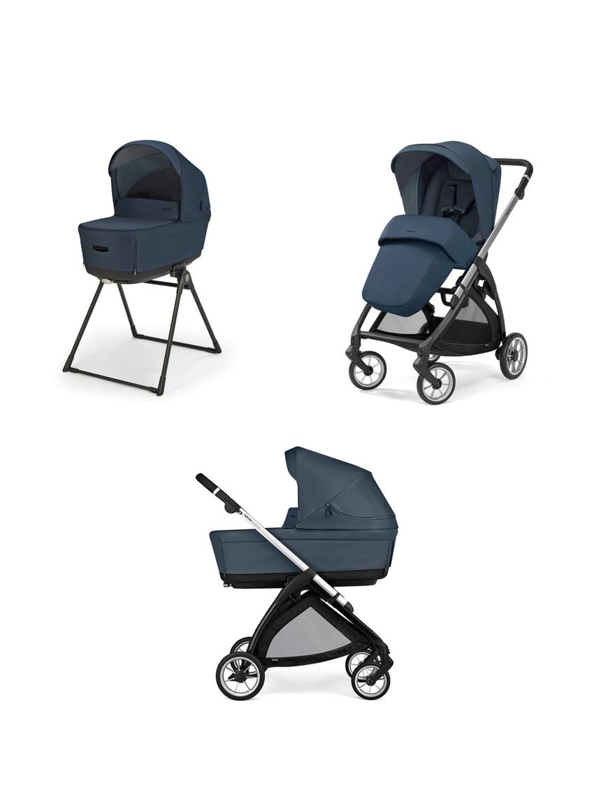 Electa system duo colore hudson blue con telaio silver black - inglesina