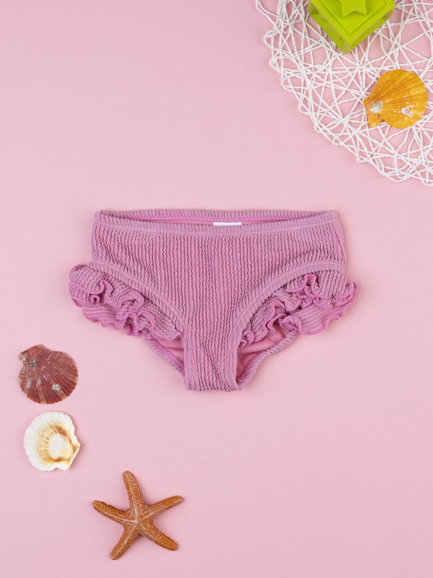 Costume slip bimba rosa con lurex