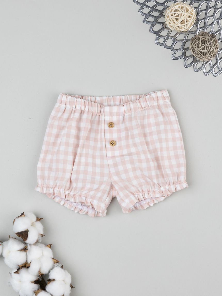 Shorts bimba vichy rosa
