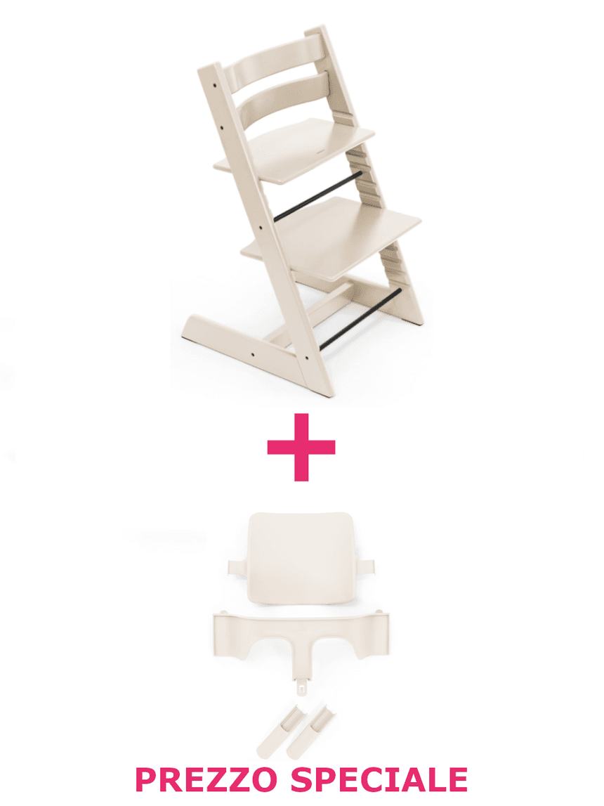 Tripp trapp® vanilla white + babyset – personalizzabile – stokke®
