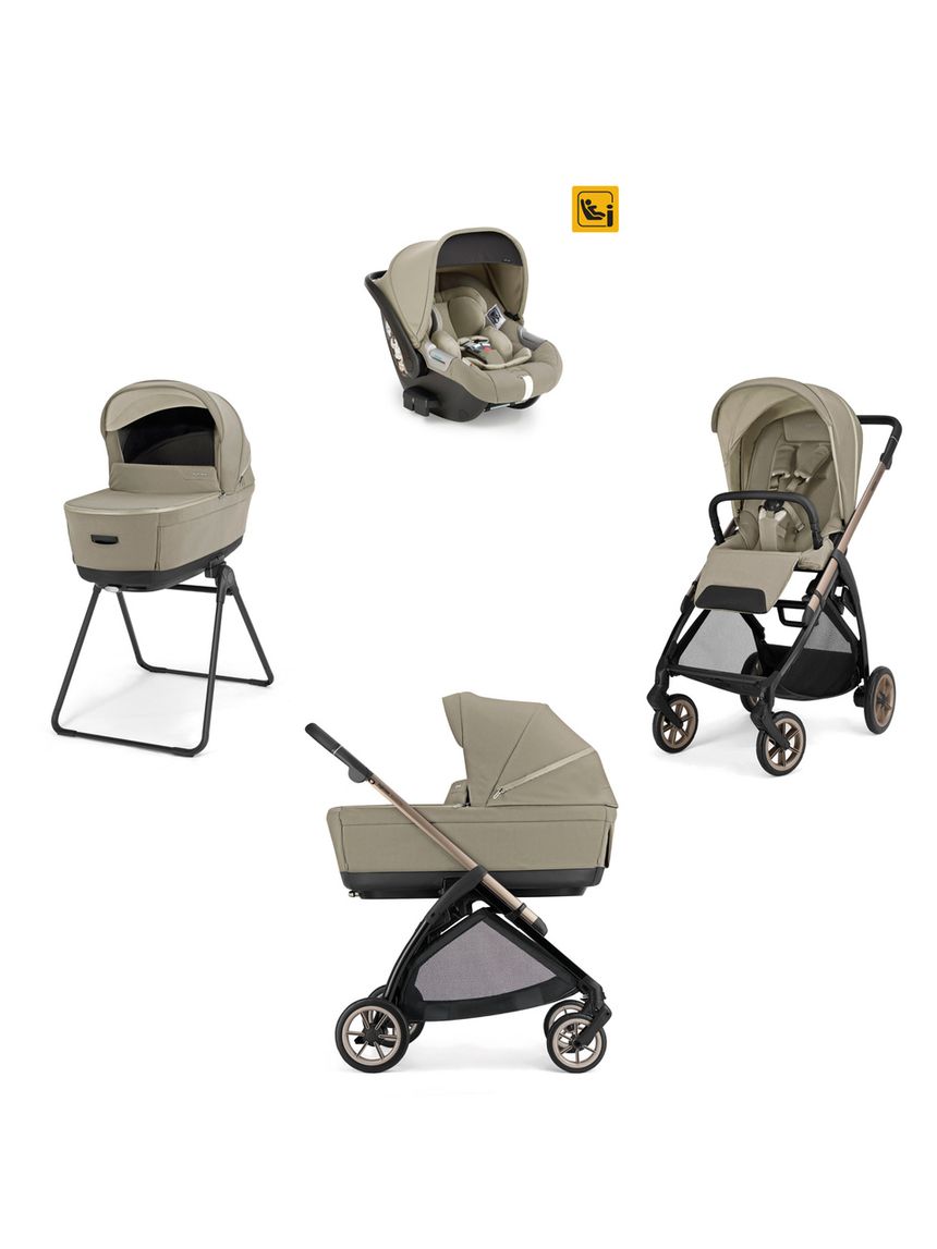 Electa system quattro - hangar beige con telaio bronze e seggiolino auto darwin infant - inglesina