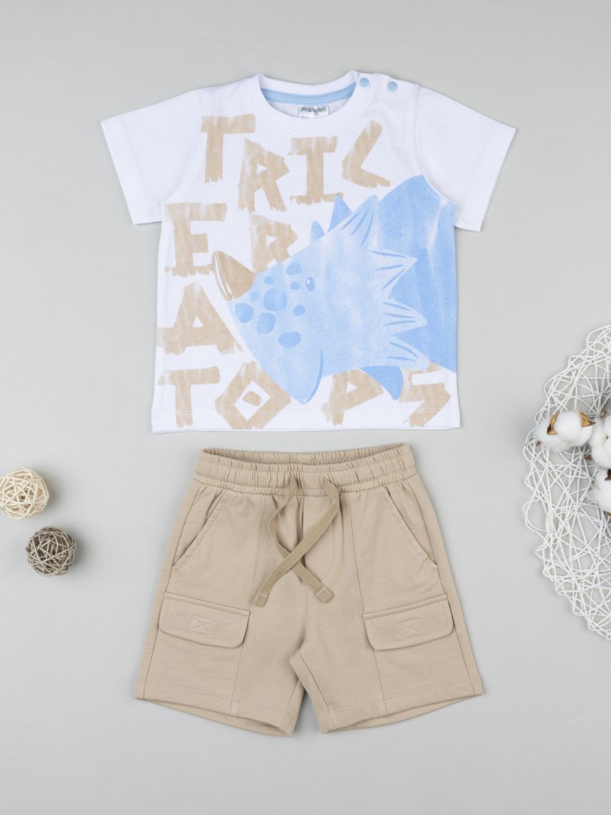 Completo bambino due pezzi triceratopo