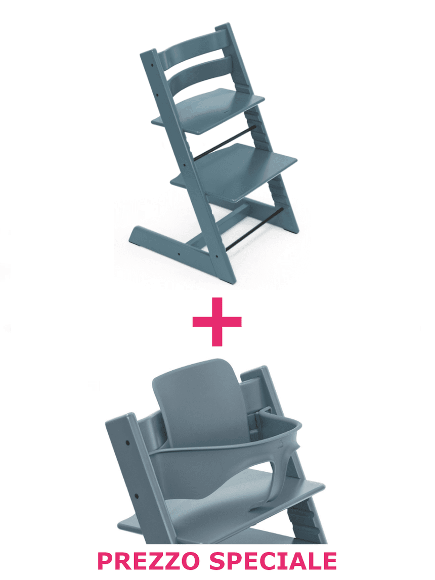Tripp trapp® fjord blue + babyset – personalizzabile – stokke®