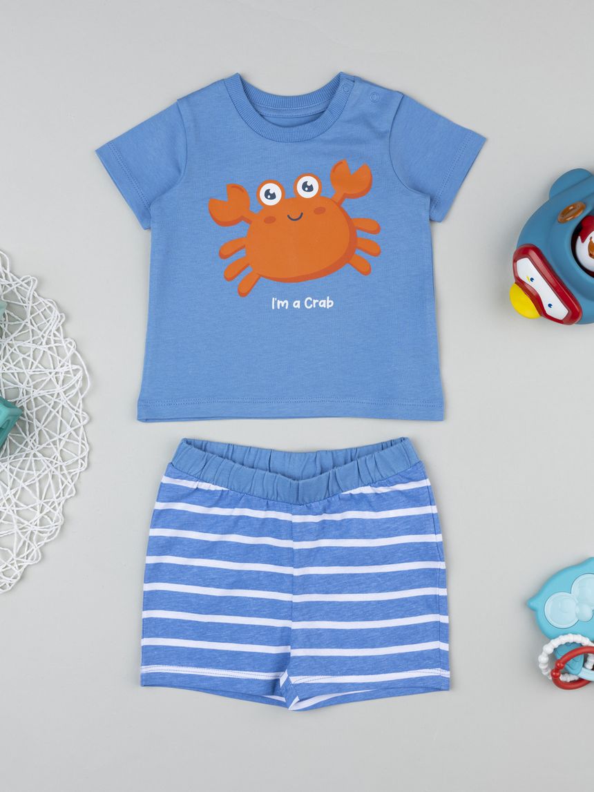 Completo estivo bimbo blu granchio