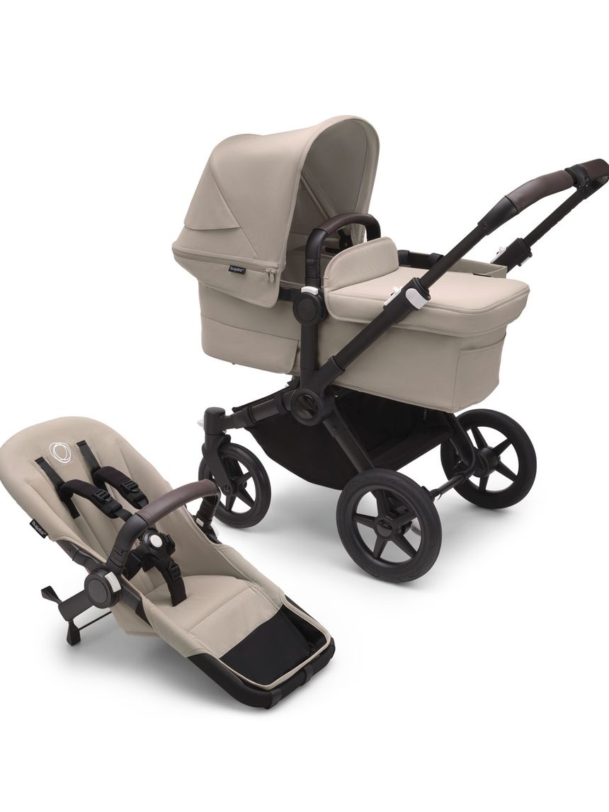 Duo donkey 5 mono navicella + passeggino in black/desert taupe - desert taupe - bugaboo