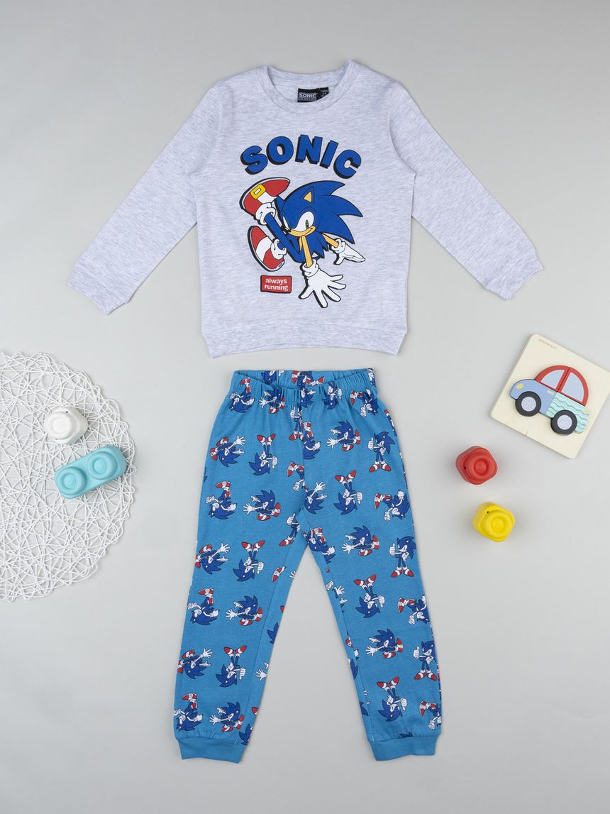 Pigiama lungo 2 pezzi bambino sonic