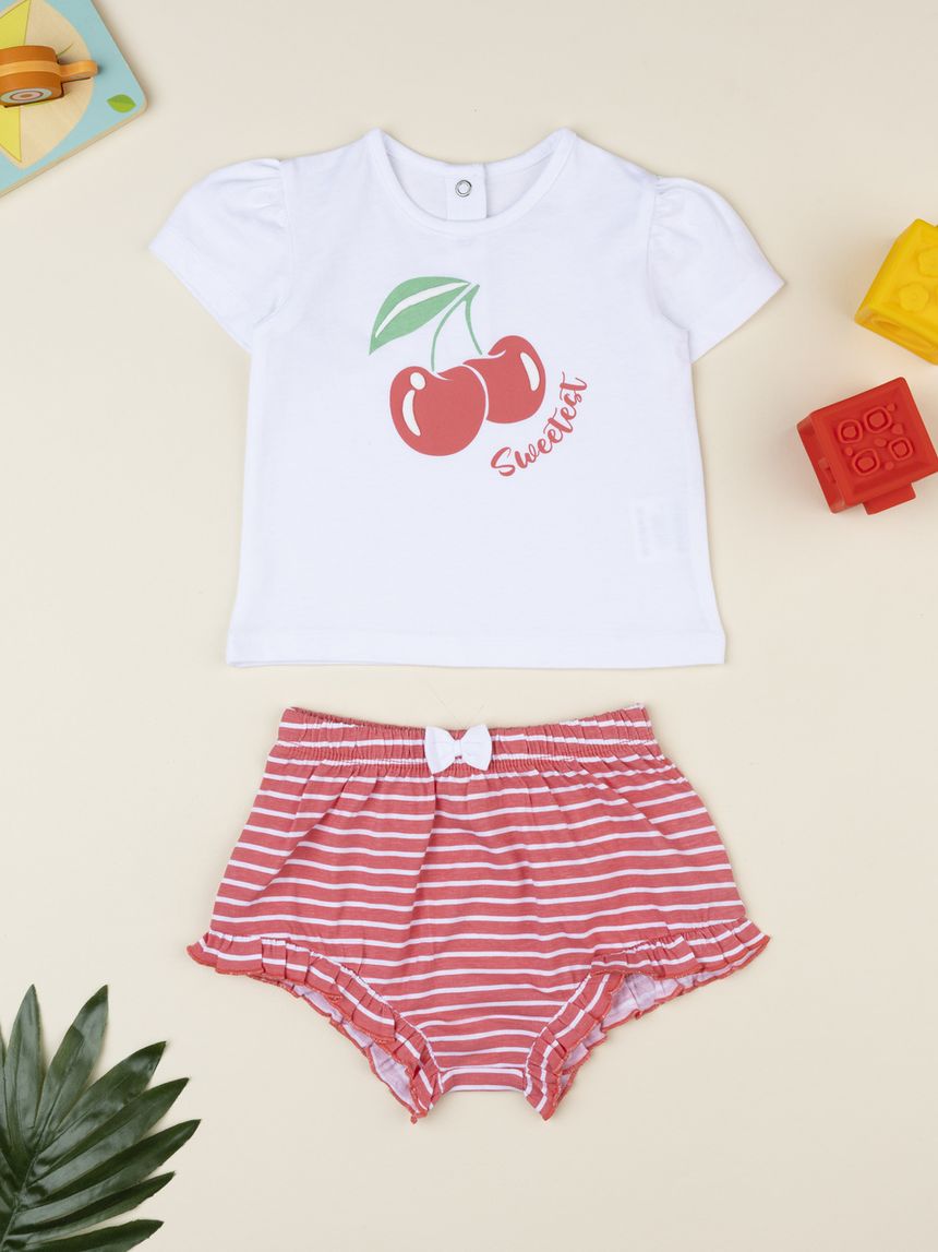 Completo estivo bimba ciliegia