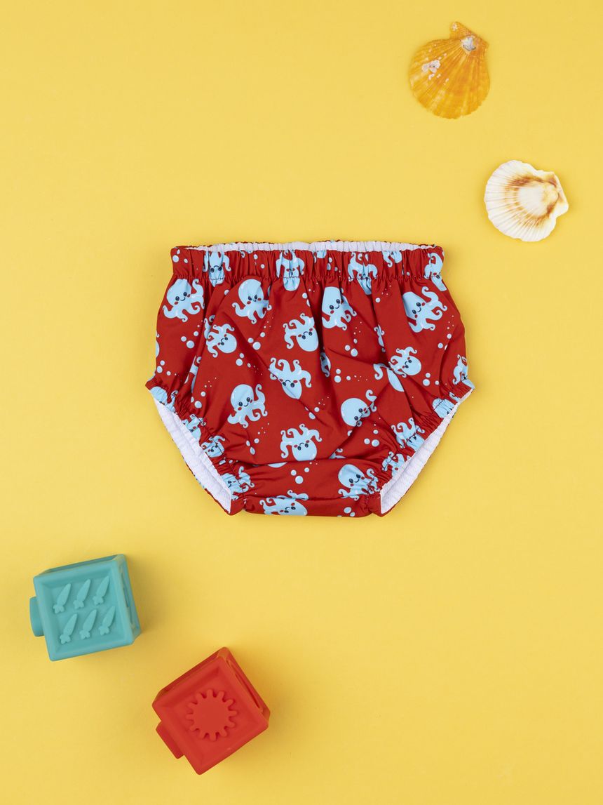 Costume antifugas bimbo rosso polpi allover