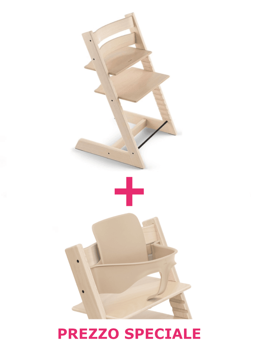 Tripp trapp® naturale + babyset – personalizzabile – stokke®