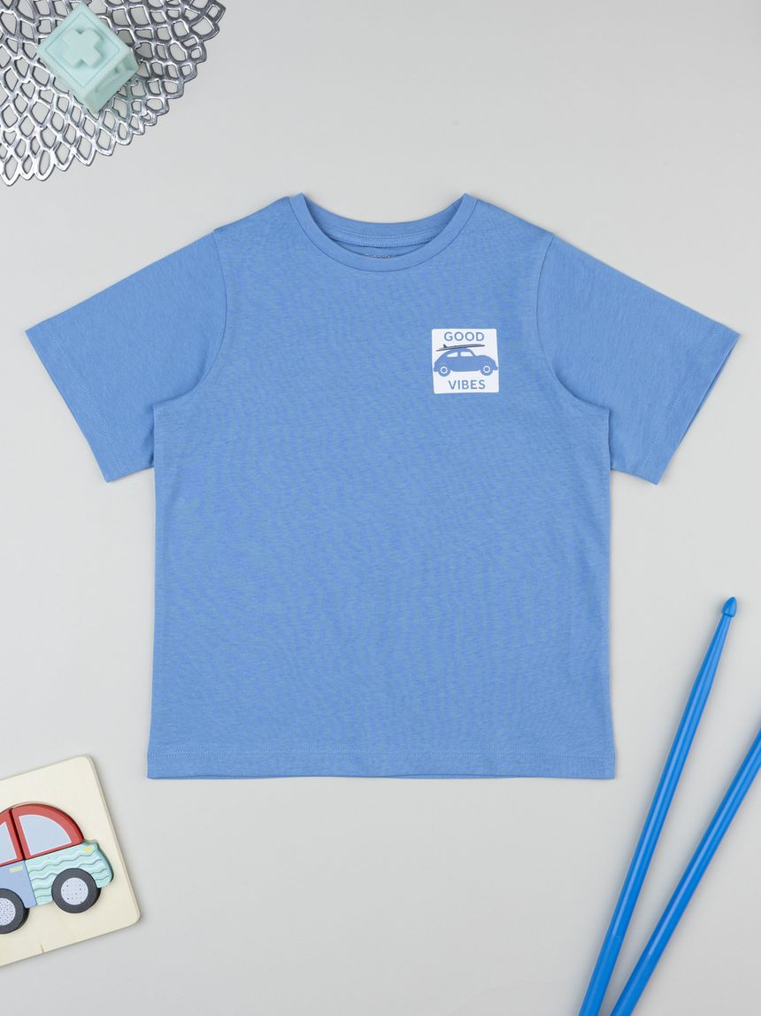 T-shirt bimbo blu mezza manica