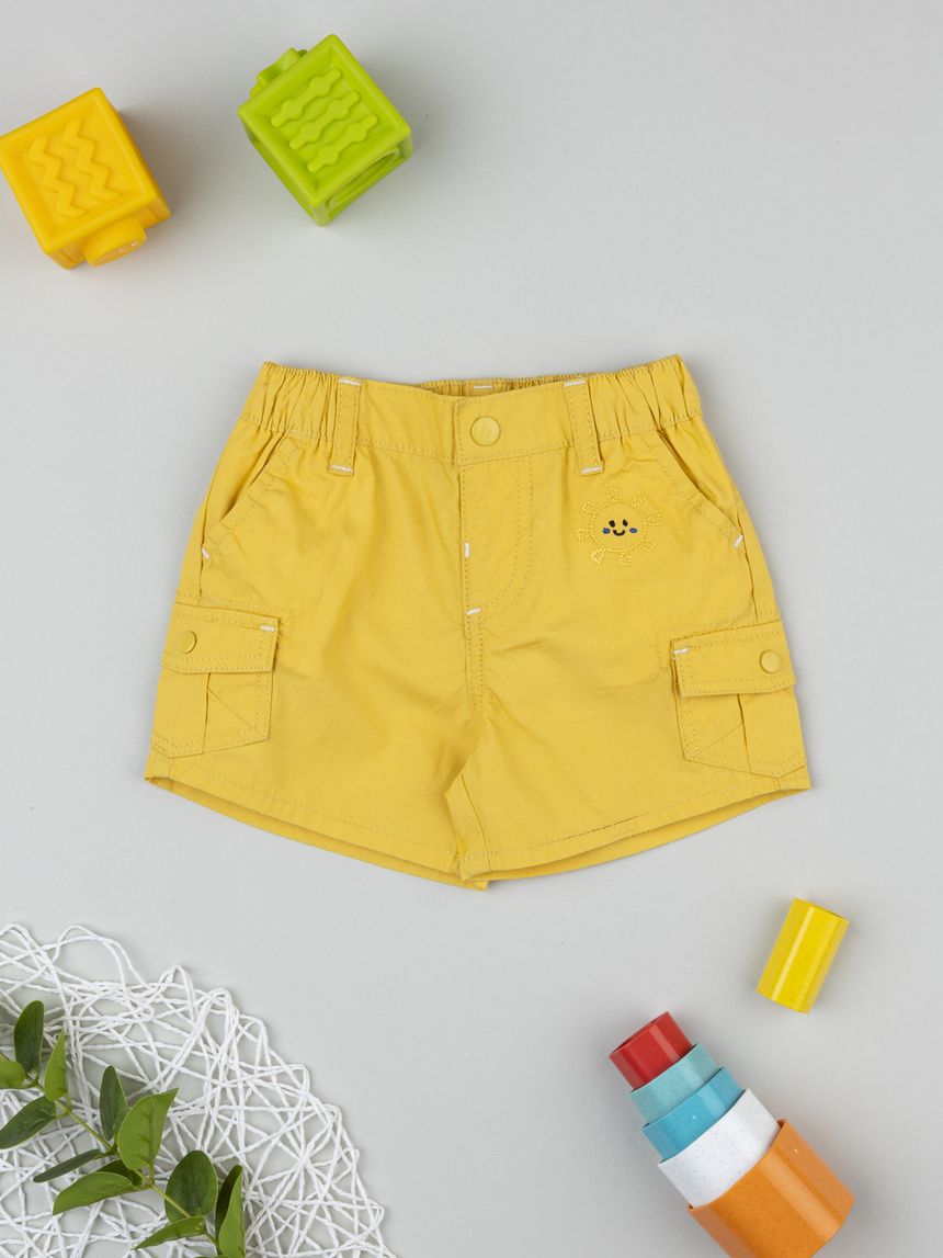 Shorts bimbo gialli