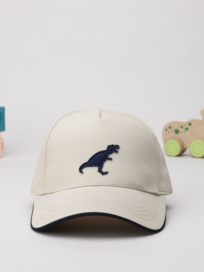 Cappello bimbo beige t-rex
