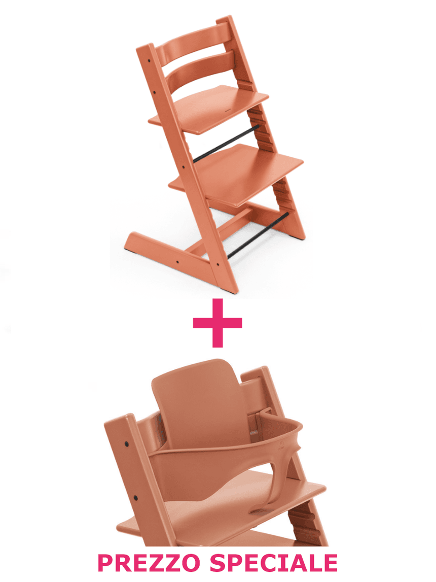 Tripp trapp® terracotta + babyset – personalizzabile – stokke®