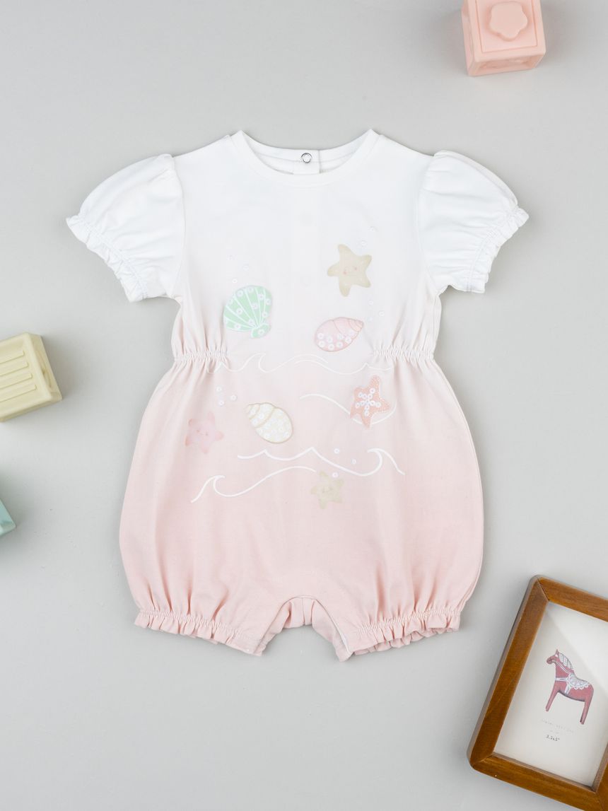 Pagliaccetto estivo bimba rosa sfumato