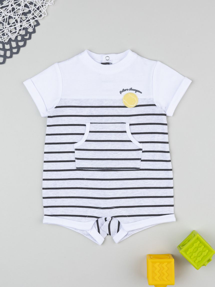 Pagliaccetto bimbo rigato tennis