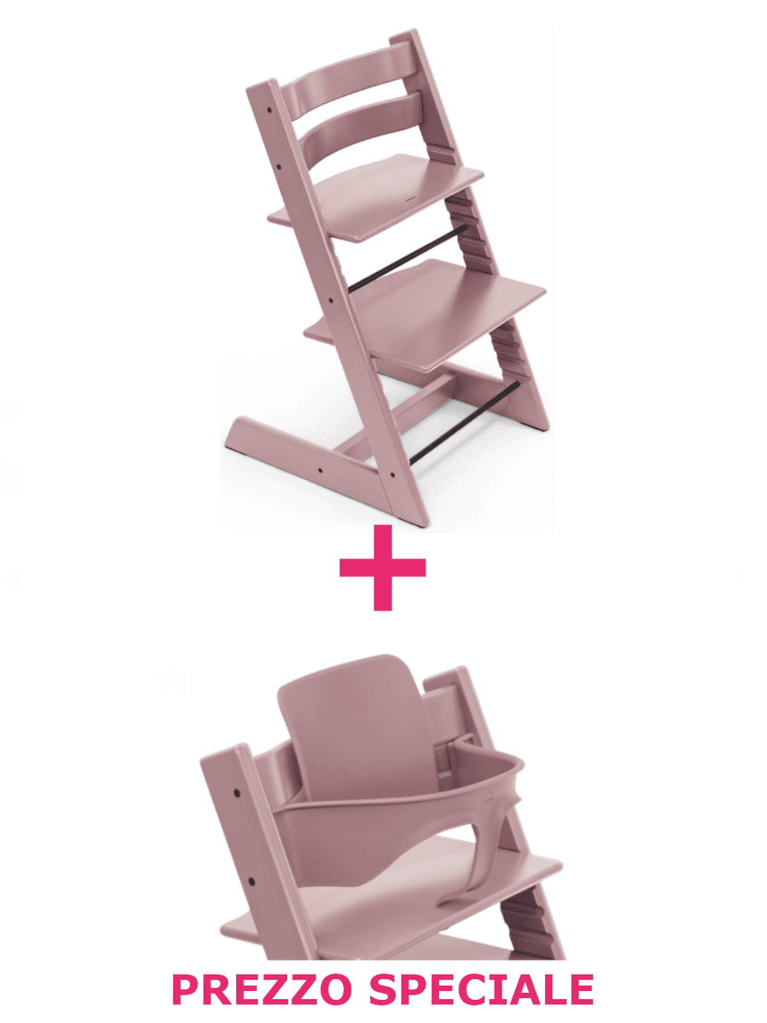 Tripp trapp® heather mauve + babyset – personalizzabile – stokke®