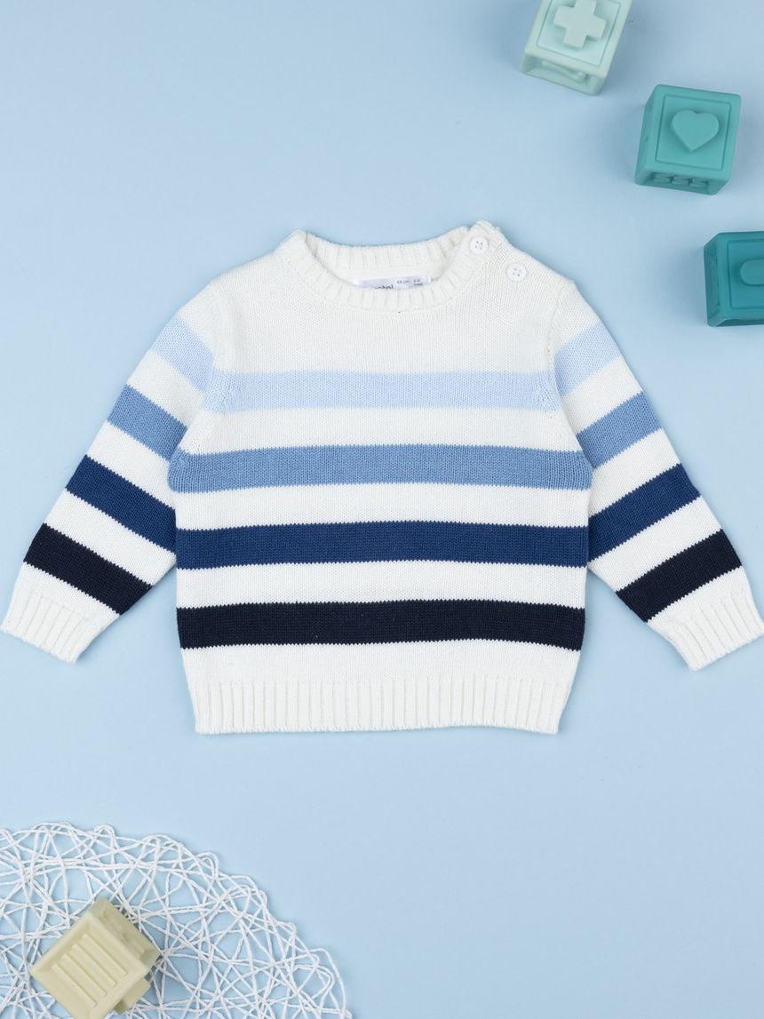 Maglioncino bimbo righe blu