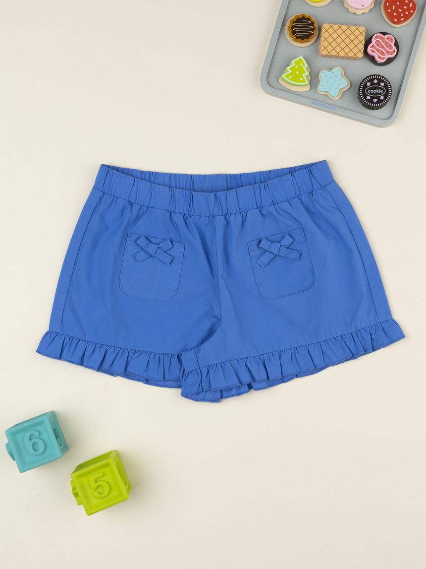 Shorts bambina blu