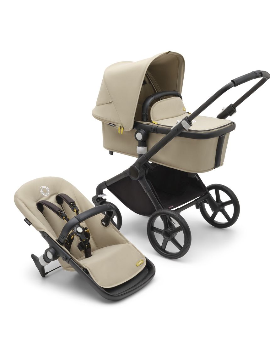 Passeggino fox cub completo (navicella + seduta) black/desert beige - bugaboo