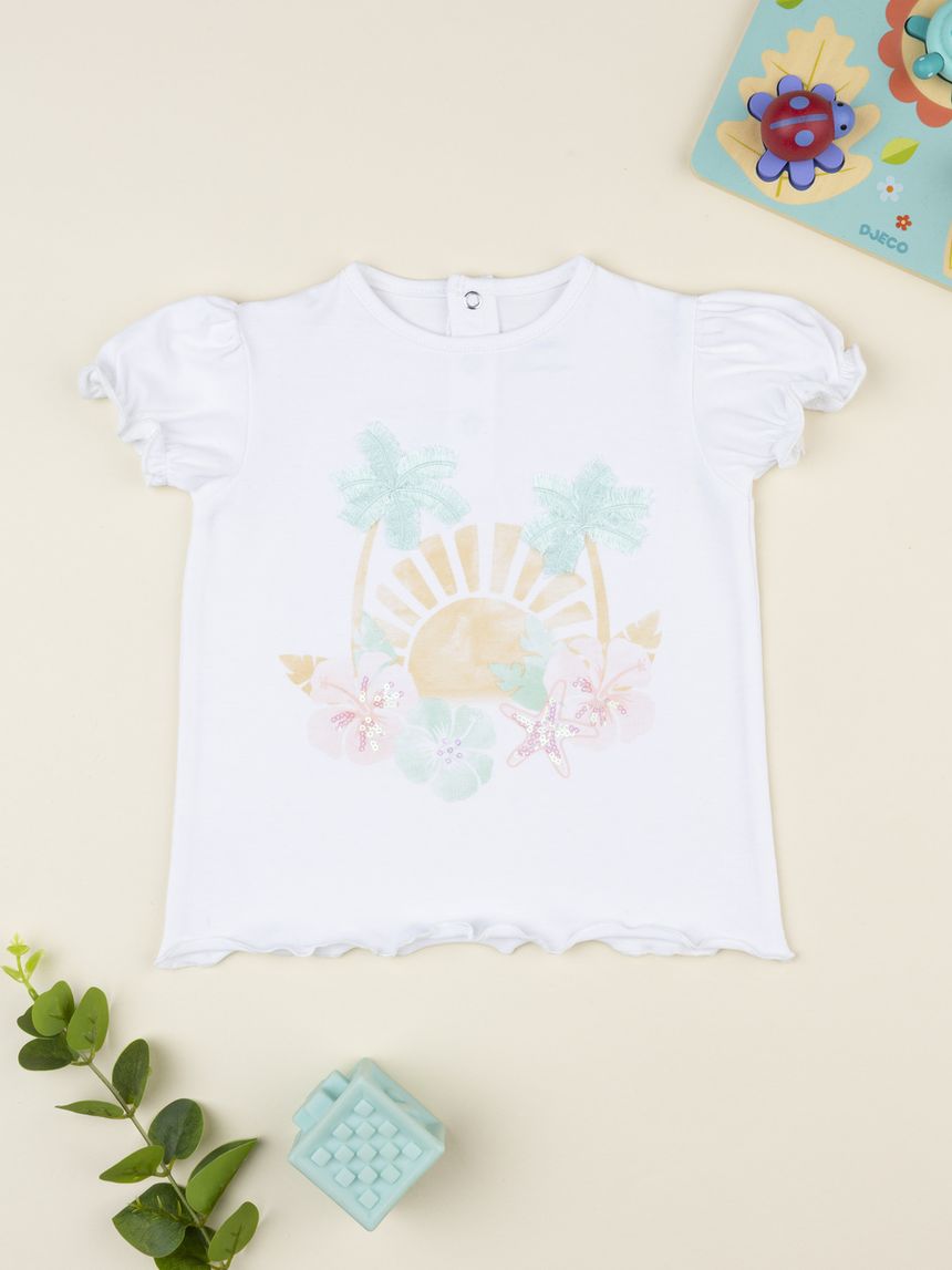 T-shirt bimba bianca summer
