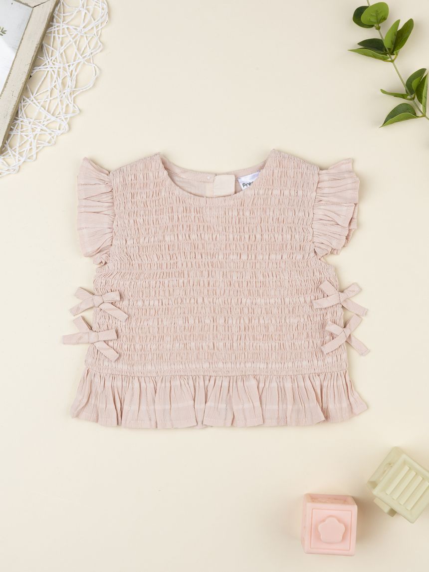 Maglia bimba rosa fiocchi