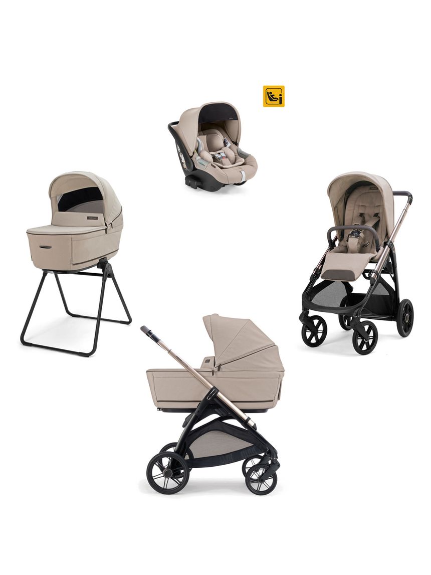 Aptica system quattro - vicuna beige con telaio palladio e seggiolino auto darwin infant - inglesina