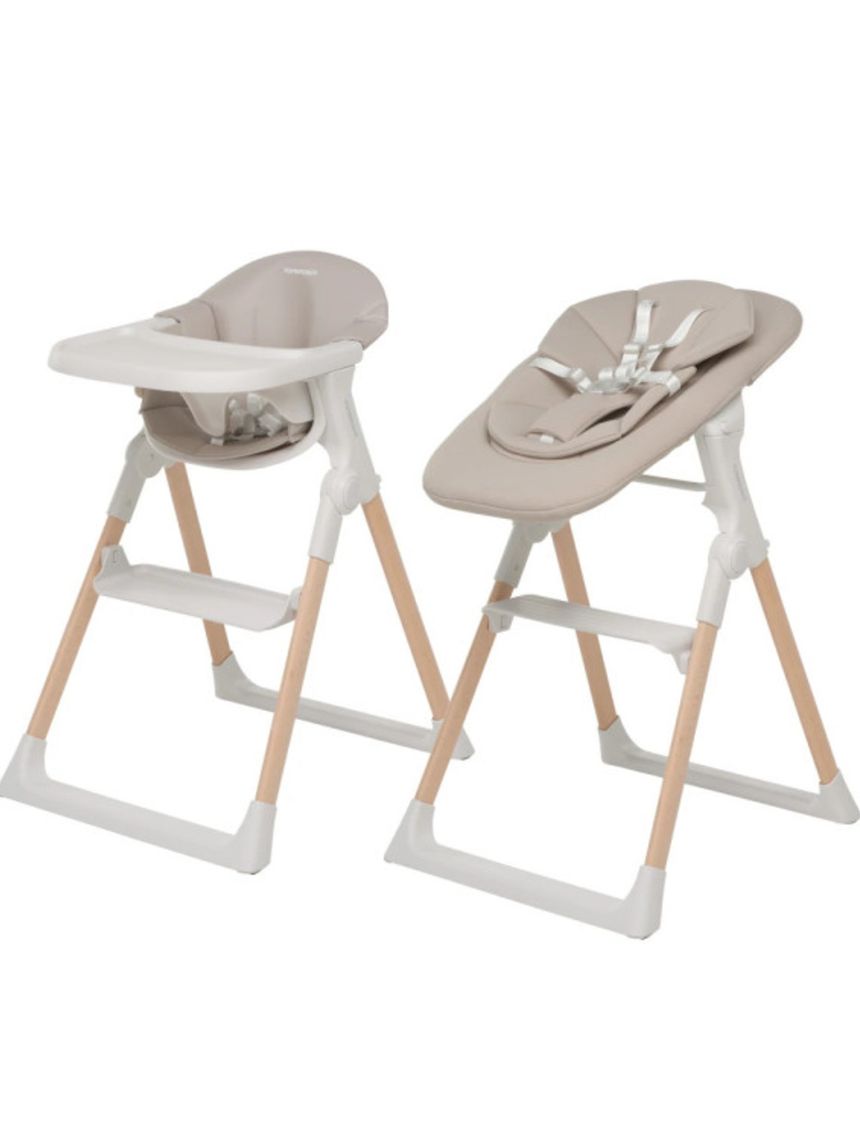 Seggiolone pappa con sdraietta 2 in 1 kidsmenu sand - foppapedretti