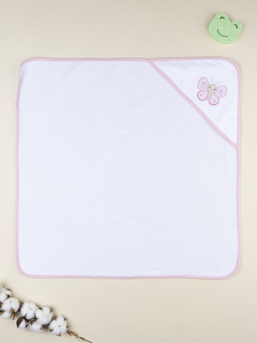 Quadrato spugna bimba farfalla