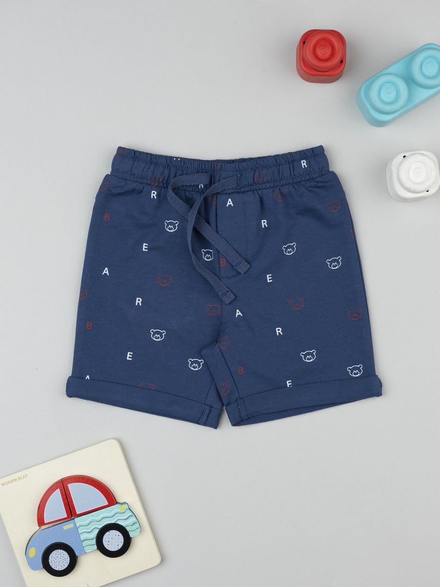 Shorts bimbo blu allover