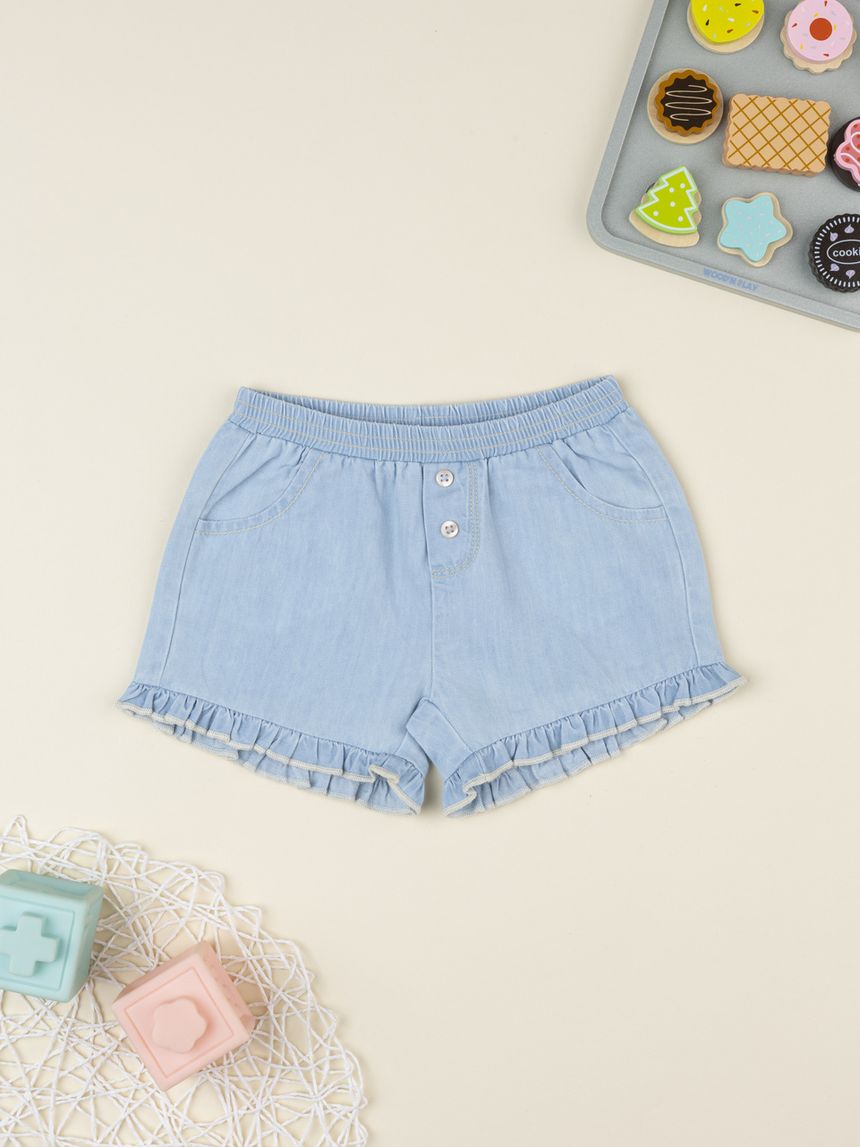 Short denim chiaro bimba