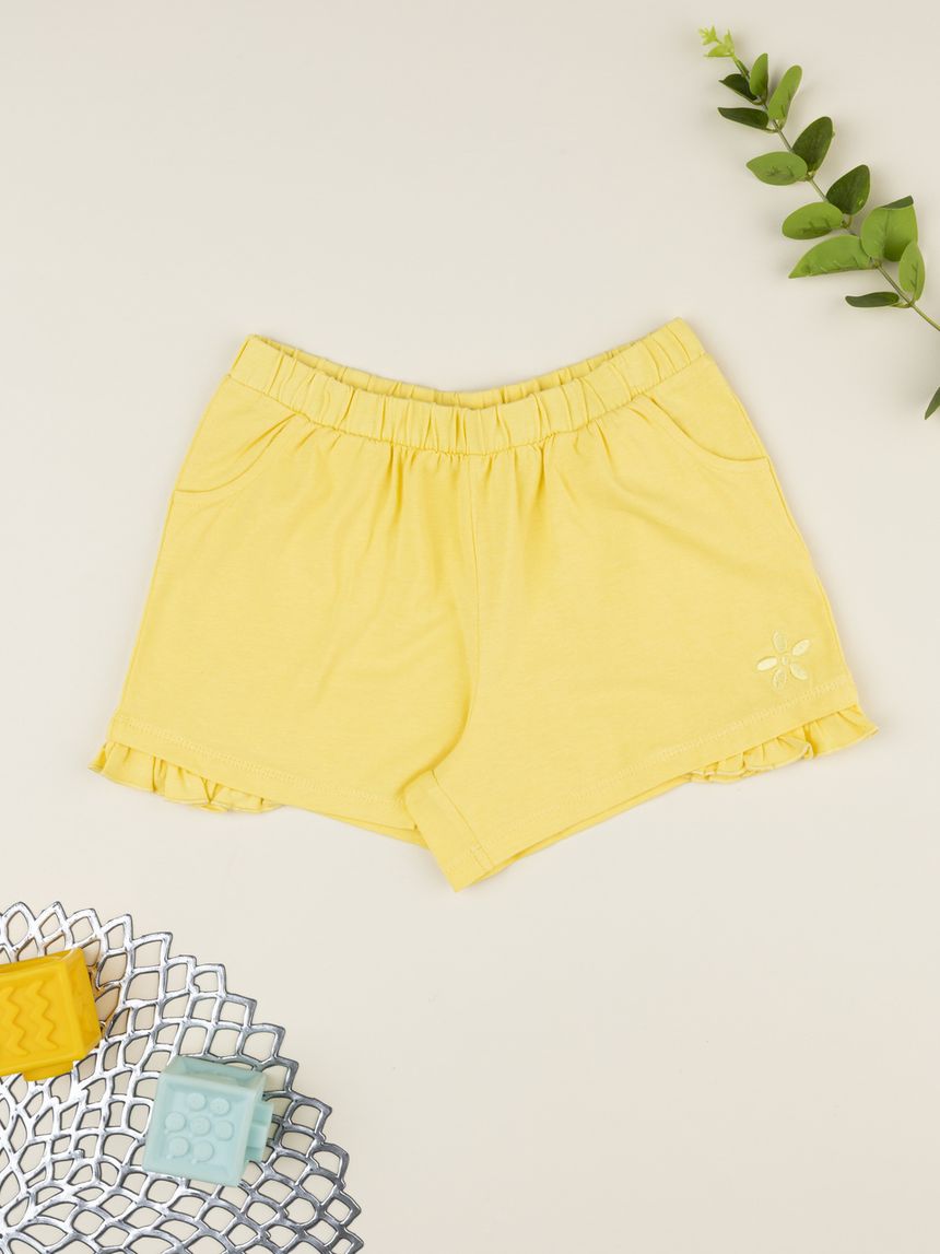Shorts bimba gialli