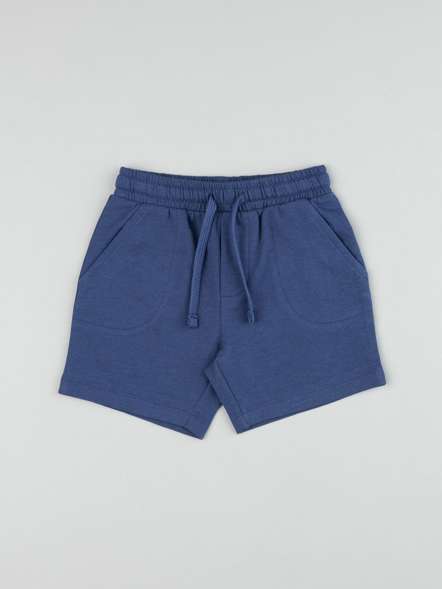 Shorts blu scuro bimbo con tasche