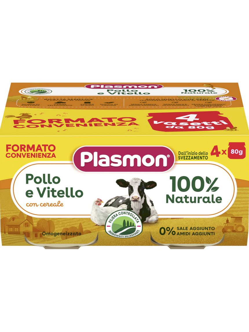 Omogeneizzato pollo vitello 4x80gr -  plasmon