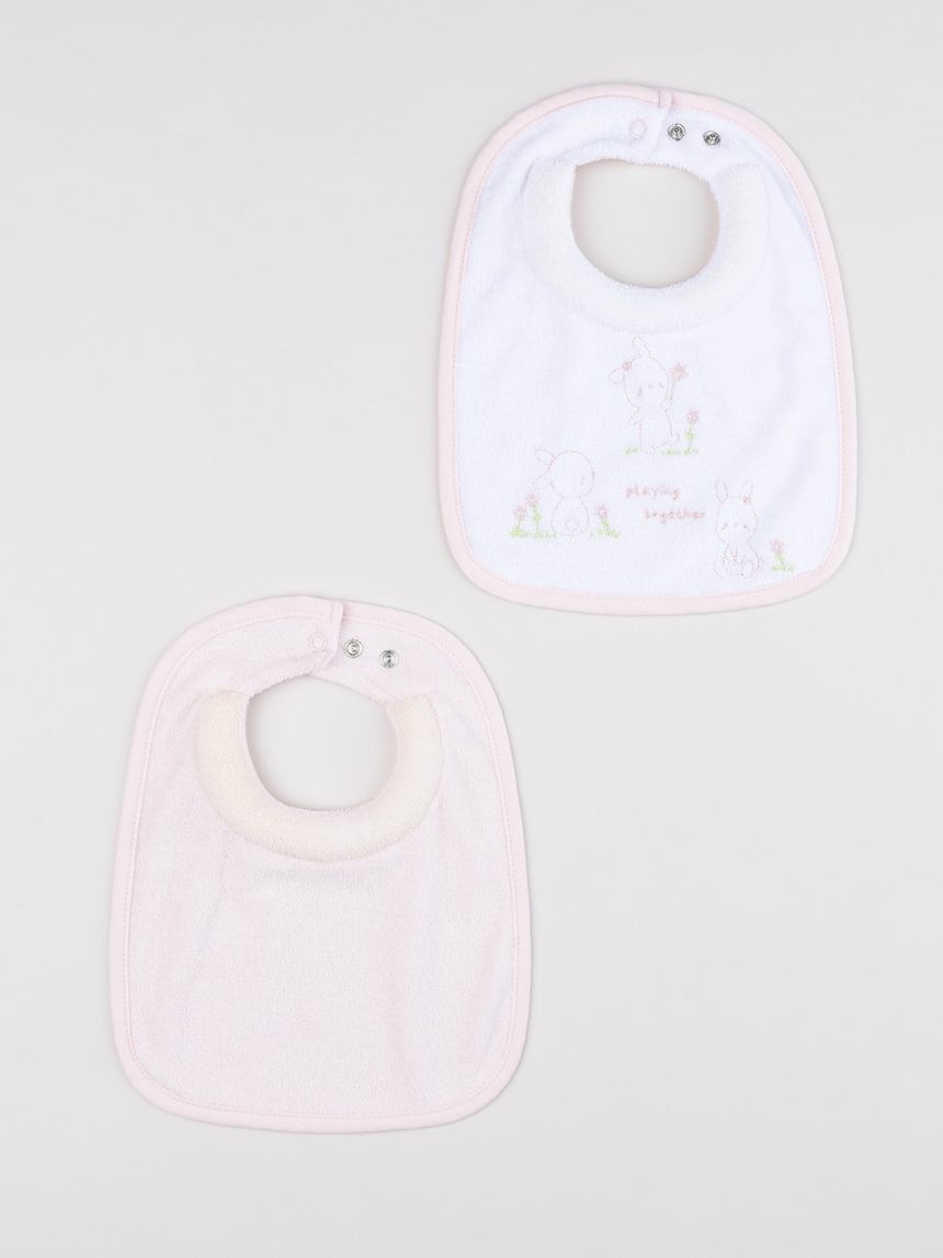 Bavaglini neonata coniglietti – set 2 pezzi
